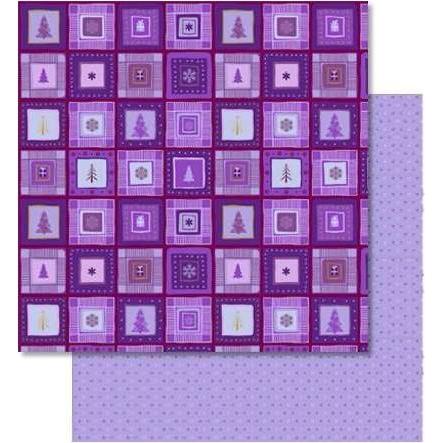 Ursus, Bastelpapier, Scrapbook Paper Winterzauber flieder/brombeer 12x12 Zoll VE=25 Blatt (25 x)
