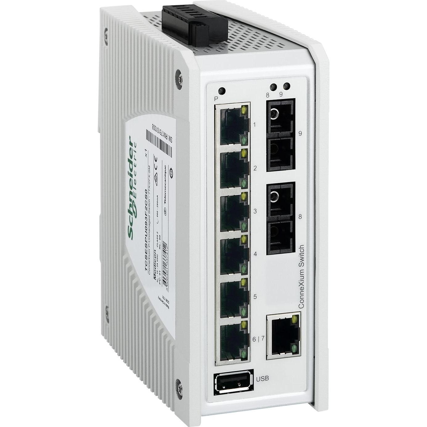 Schneider Electric Schneider TCSESPU093F2CS0 CONNEXIUM (7 porte), Switch di rete