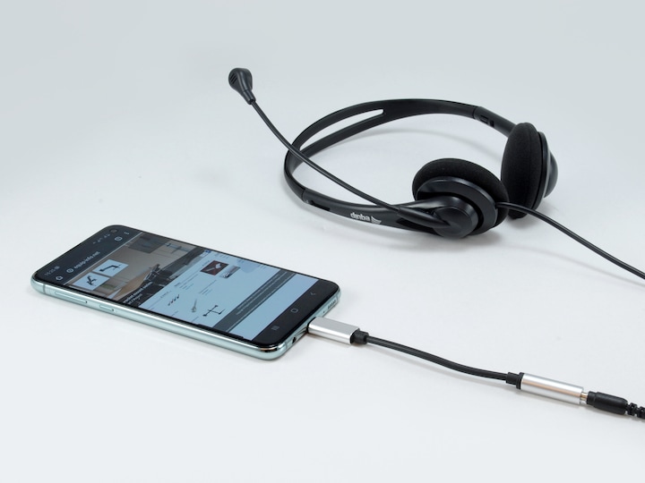 Actual product image equip USB C - jack 3,5mm (Jack adapter)