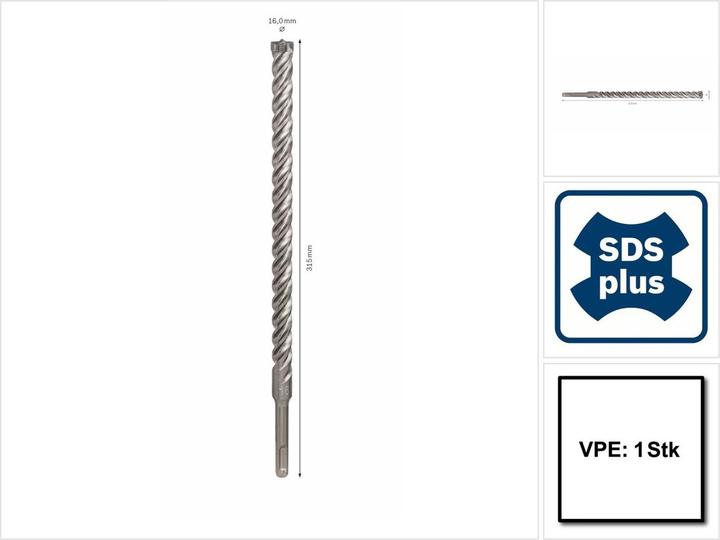 Actual product image Bosch Professional Zubehör Hammer Drill 16 mm Accessories (16 mm)