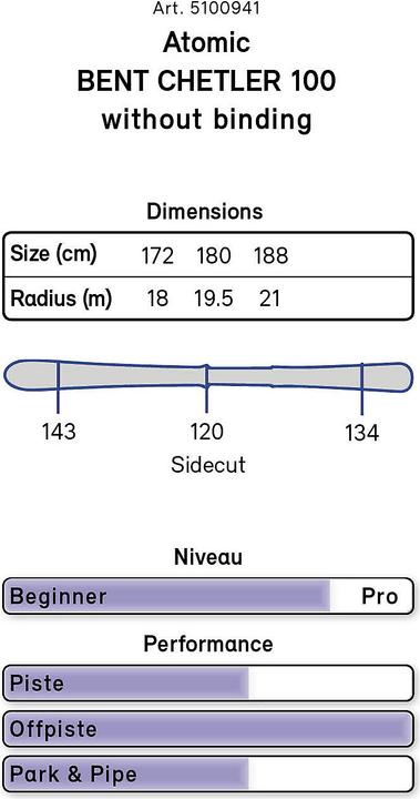 Produktbild Atomic Bent Chetler 100 Ski 21/22 (188 cm)