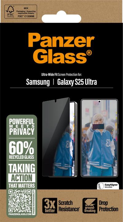 Produktbild PanzerGlass Ultra-Wide Fit (1 Stück, Samsung Galaxy S25 Ultra)