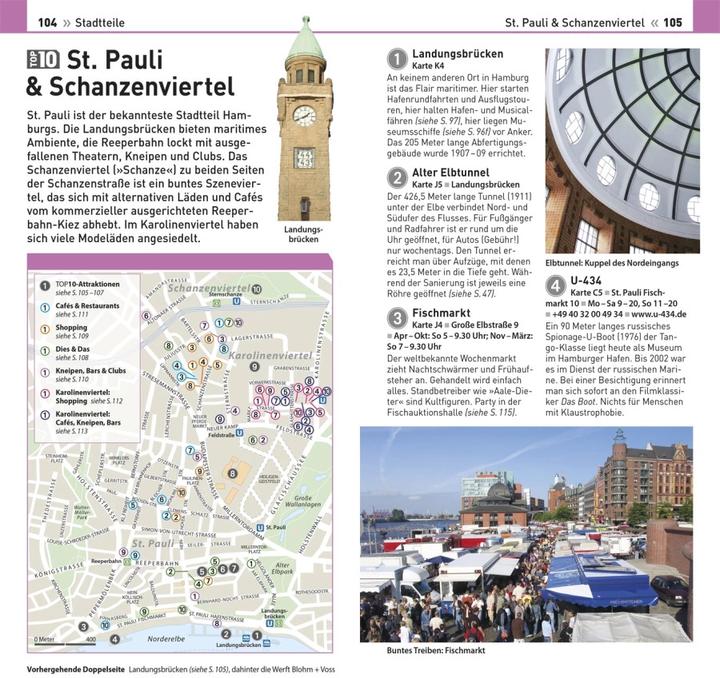 Produktbild TOP10 Reiseführer Hamburg (Deutsch, Gerhard Bruschke, 2023)