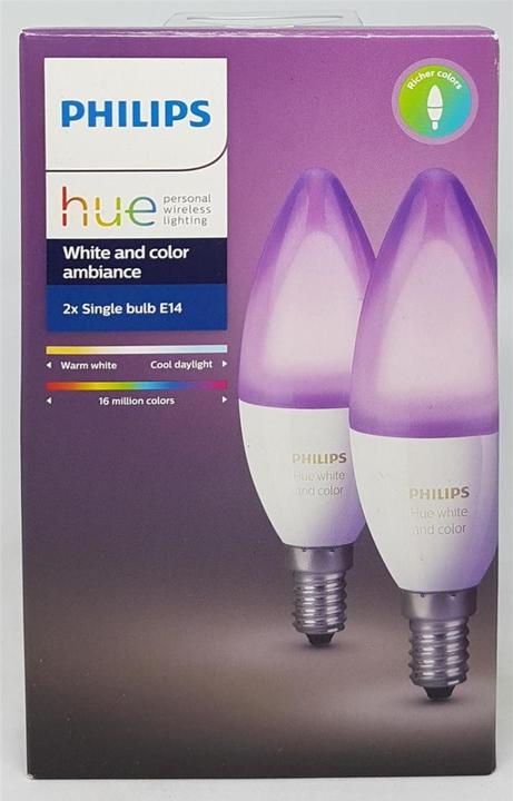 Immagine prodotto Philips Tonalità Bianco & Colore Ambiente 2 Estensione (E14, 470 lm, 2 x)