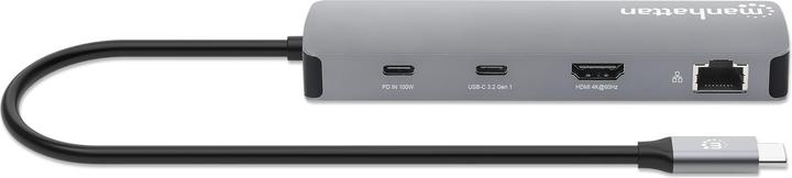 Immagine prodotto Manhattan USB-C PD auf HDMI 9-in-1 4K Dockingstation / Multiport Hub (USB-C, 9 porte)