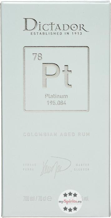 Produktbild Dictador Platinum 40% 70cl