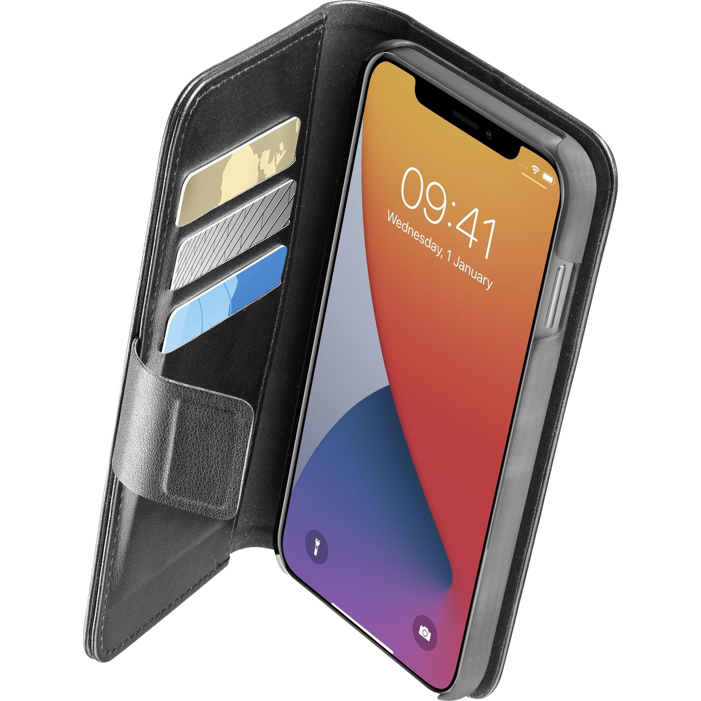 Cellularline Copertina dell'agenda (Apple iPhone 12 mini), Cover smartphone, Nero