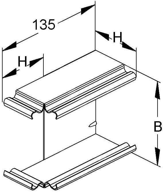 Actual product image Niedax Outside corner insert