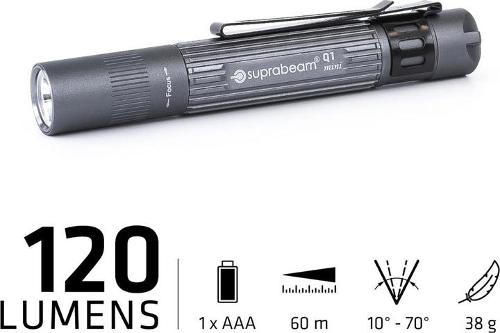 Immagine prodotto Suprabeam Torcia, lampada LED Q1 mini (9.80 cm, 120 lm)