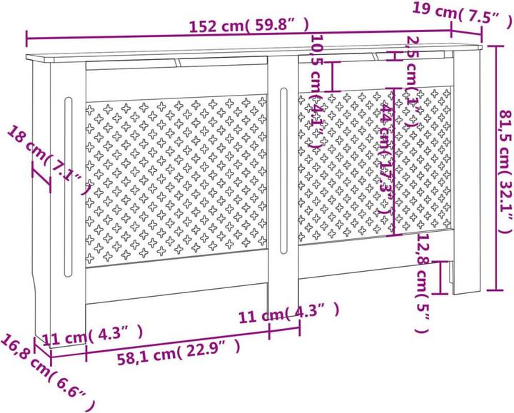 Image du produit vidaXL Heizkörperverkleidung
