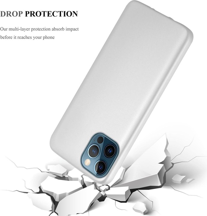 Produktbild Cadorabo TPU Matt Metallic Cover (Realme 12 Pro+, Apple iPhone 12)