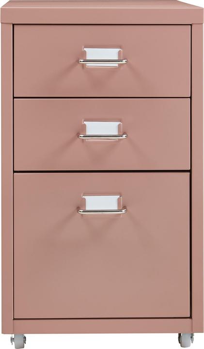 Produktbild En.Casa Rollcontainer Kökar mit 3 Schubladen 48x28x41 cm Hellbraun (48 x 28 x 41 cm)