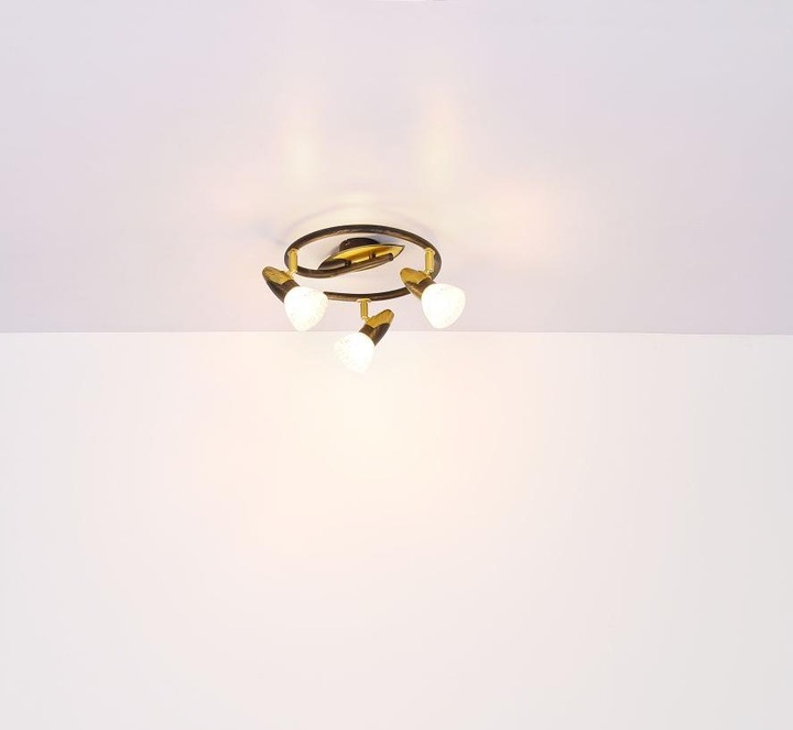 Produktbild Globo Strahler NOVARA, gold patiniert, 5449-3 (E14)