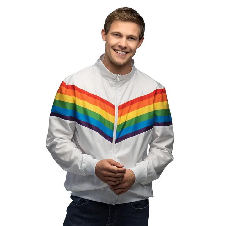 Immagine prodotto Boland 80er Jahre Trainingsjacke Vintage Rainbow Mann (M, L, XL, XXL)