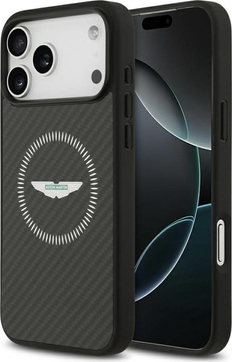Aston Martin Case HC Kevlar Counter Design MagSafe for iPhone 17 Pro Max black (Apple iPhone 17 Pro Max)