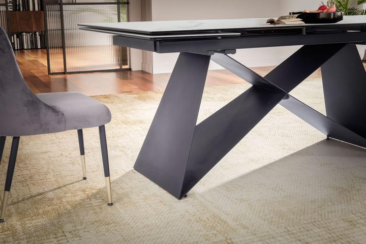 Actual product image FineBuy Dining table Dining room table 180 - 260 cm extendable ceramic Ceramic table