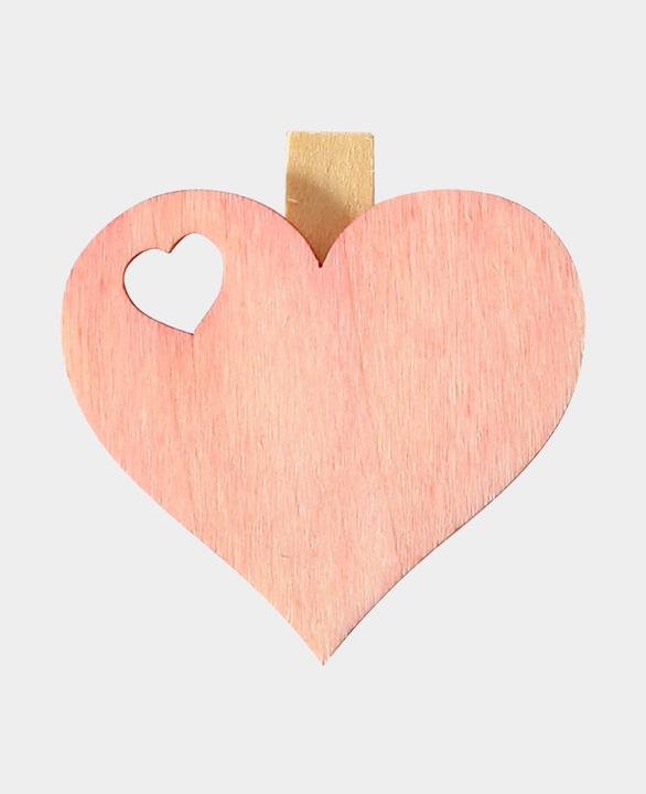 Immagine prodotto I Am Creative Clip a cuore in legno