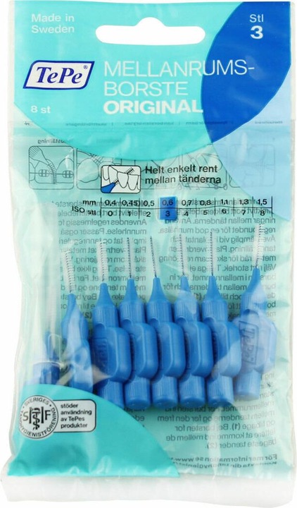 Actual product image TePe Interdental brushes Original ISO 3 (8 x, 0.60 mm)