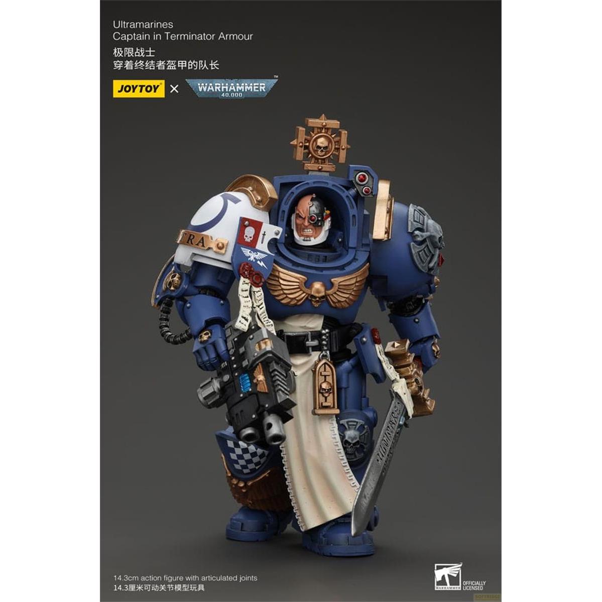 Joy Toy Warhammer 40k Actionfigur 1/18 Ultramarines Captain In Terminator Armour 14 cm