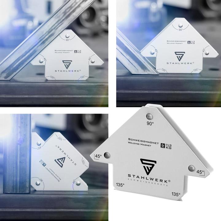 Produktbild Stahlwerk 6 Ã— Magnet-Schweisswinkel 30° x 45° x 60° x 75° x 90° x 135°, 2 x 4 kg