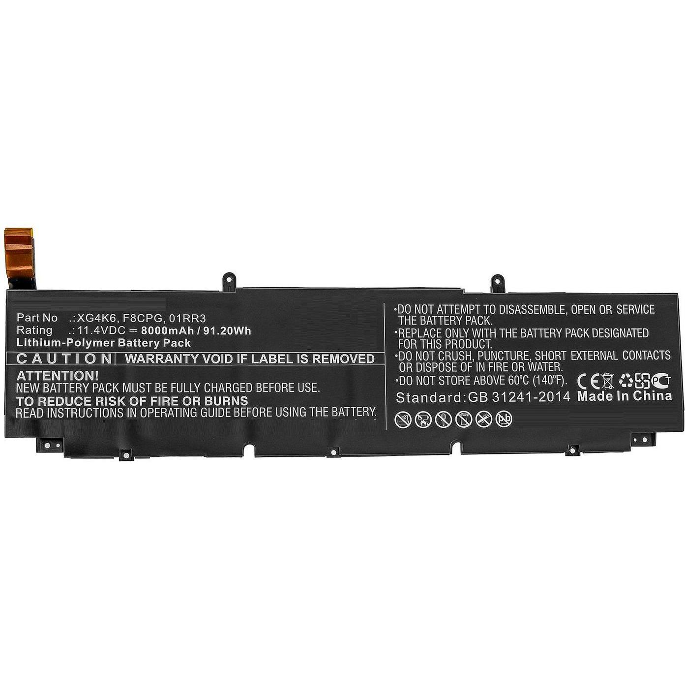 CoreParts Laptop Battery for Dell, Notebook Akku