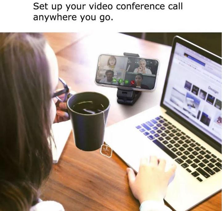 Image du produit PhoneLook Support multifonctionnel pour smartphone, rotatif à 360 degrés, pour les voyages et l'avion