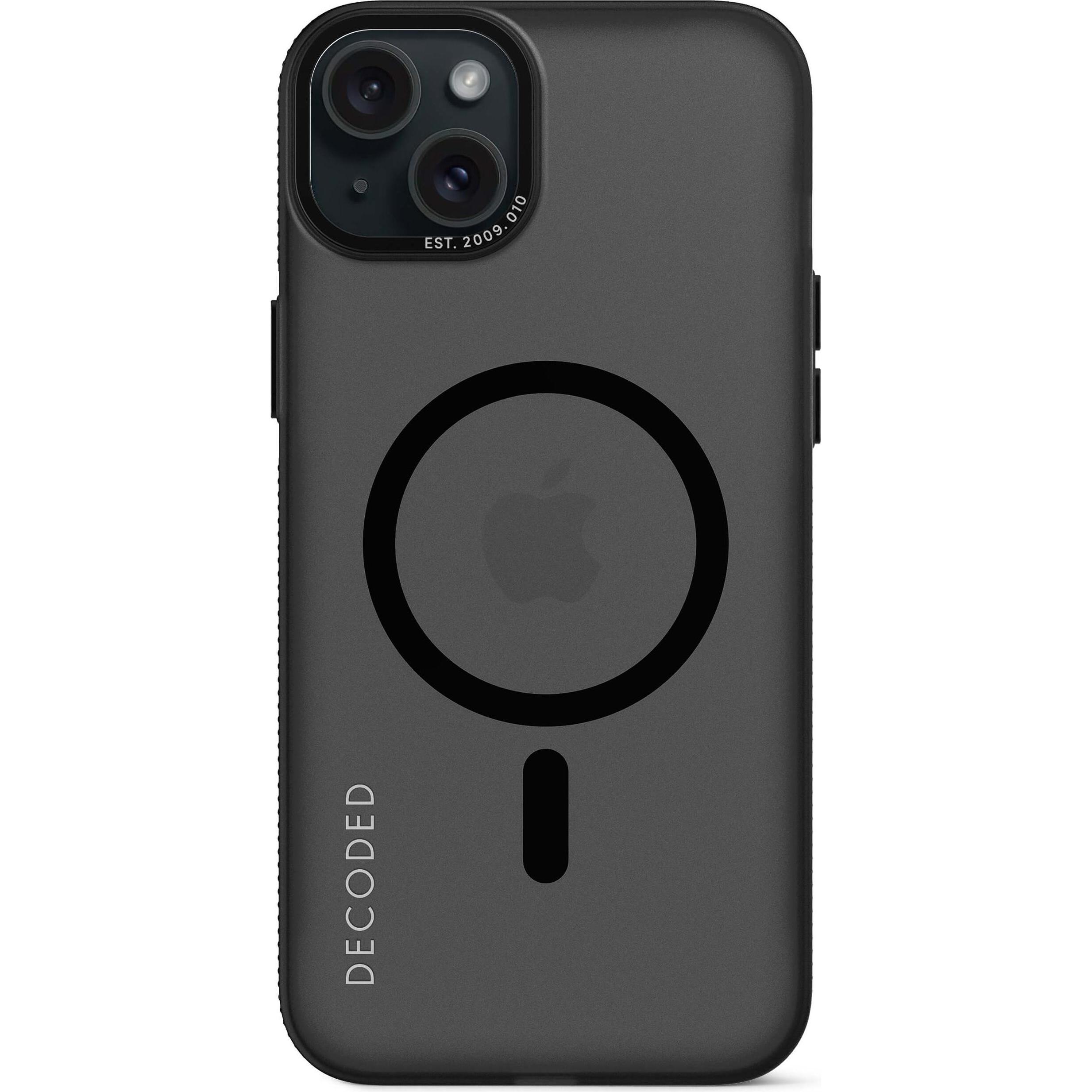 Decoded Recycled Plastic Backcover iPhone 15 Plus Black (Apple iPhone 15 Plus), Smartphone Hülle, Schwarz