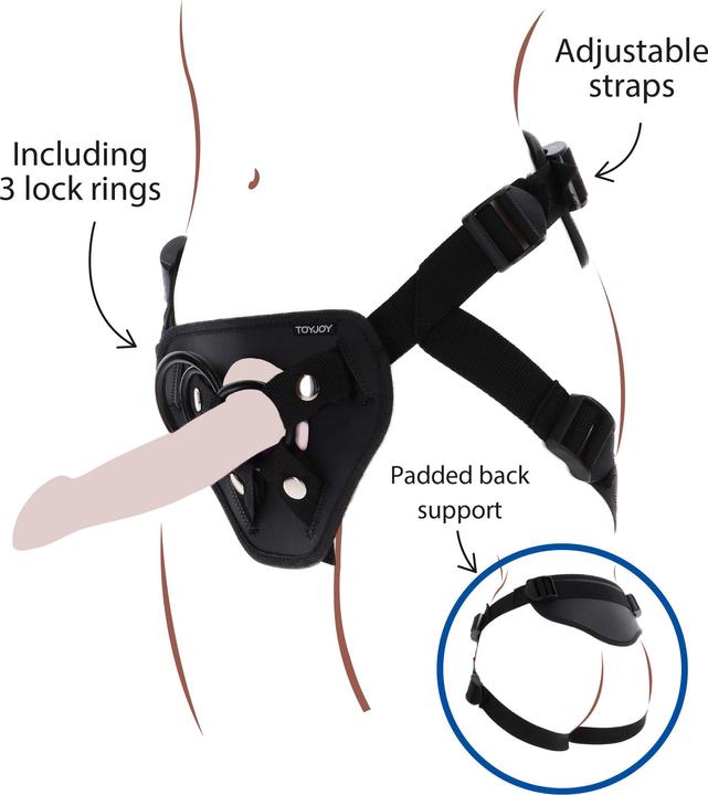 Image du produit ToyJoy Strap-On Deluxe Harness Noir