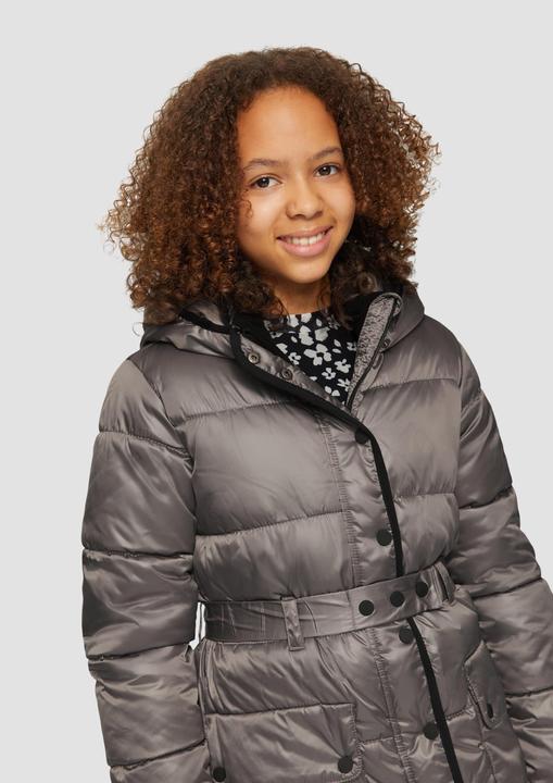 Actual product image S.Oliver Outdoor-Mantel Mantel in Metallic-Optik mit Fleecefutter