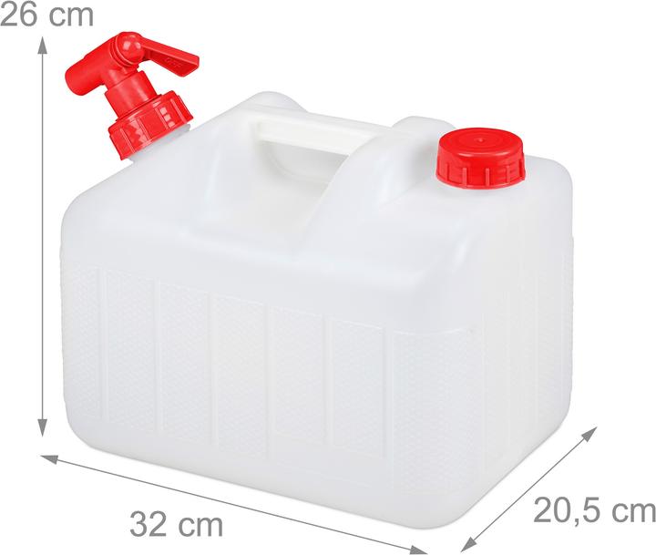 Image du produit Relaxdays Bidon d'eau avec robinet, transparent et rouge