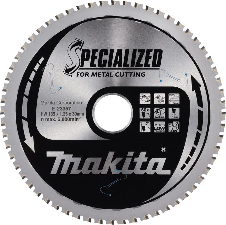 Makita E-23357 HM Metallsägeblatt 185x30x60Z
