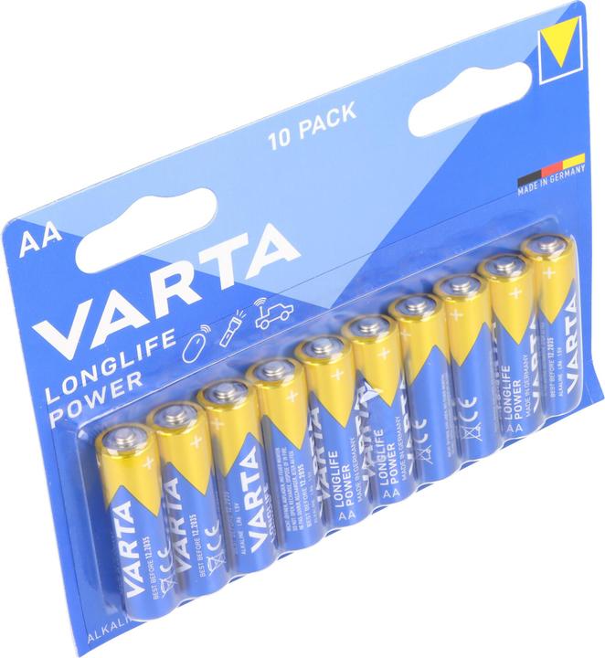 Image du produit Varta Longlife Power (10 pcs, AA / LR6 / LR06 / Mignon / R6 / R14505, 2960 mAh)