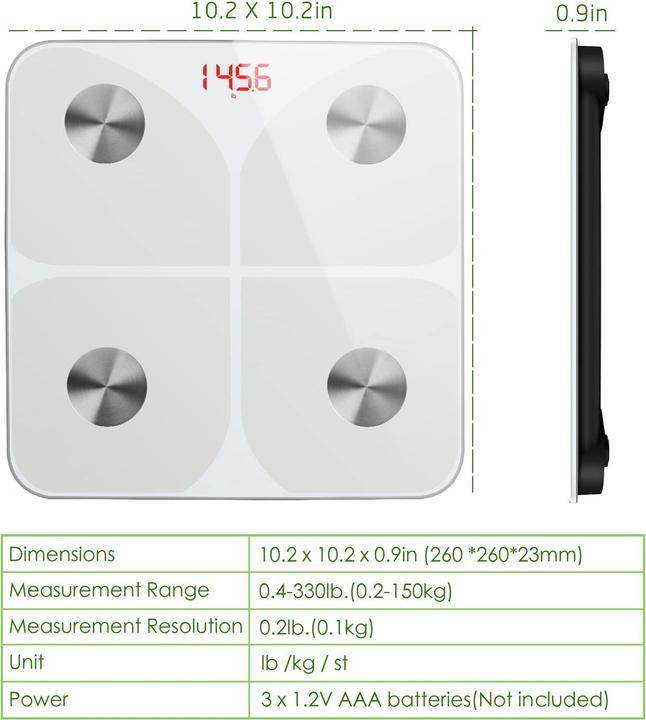 Actual product image Foryond Personal Scale White (150 kg)