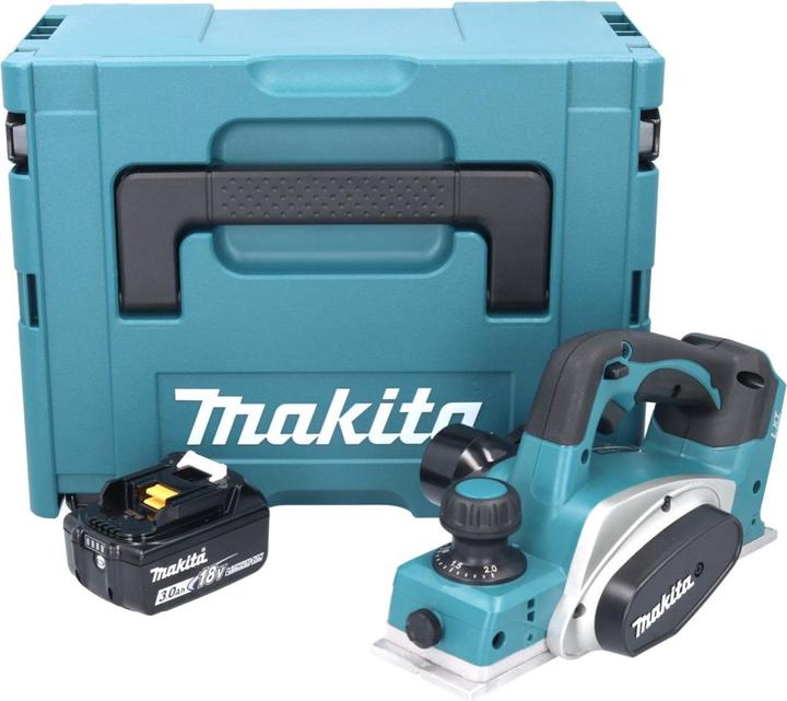 Produktbild Makita DKP 180 F1J Akku Hobel 18 V 82 mm + 1x Akku 3,0 Ah + Makpac - ohne Ladegerät