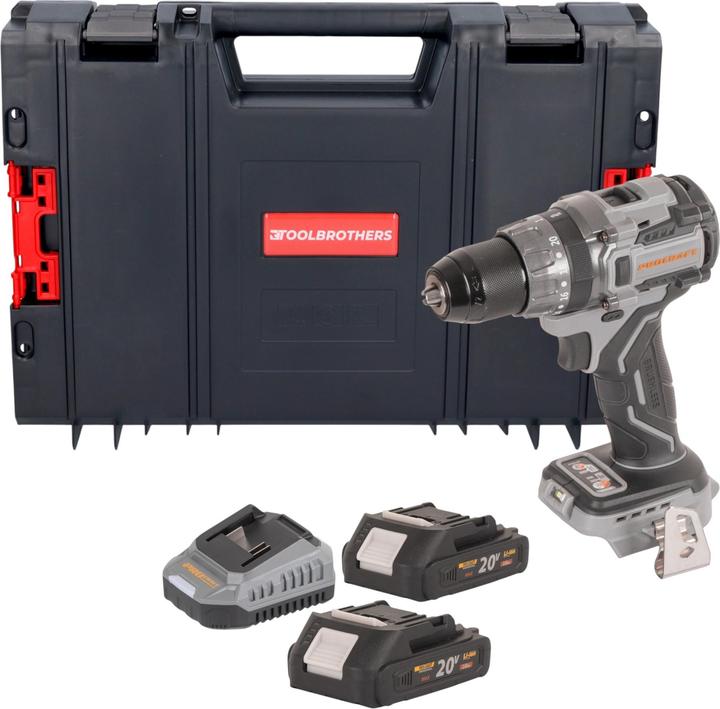 Produktbild Procraft Industrial CD20Abb Akku Schlagbohrschrauber 20 V 85 Nm + 2x Akku 2,0 Ah + Ladegerät + (Schlagbohrschrauber)
