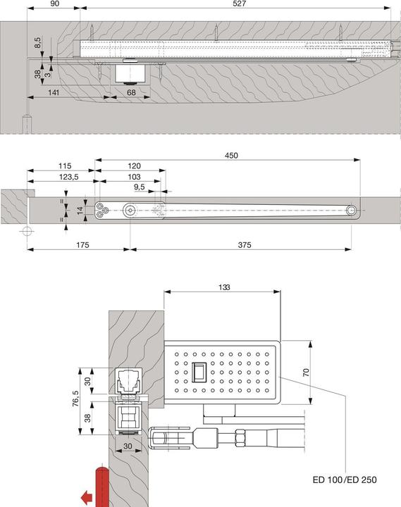 Produktbild Dormakaba Drehlager für G 96 N 20 und G 96 GSR (Indoor)