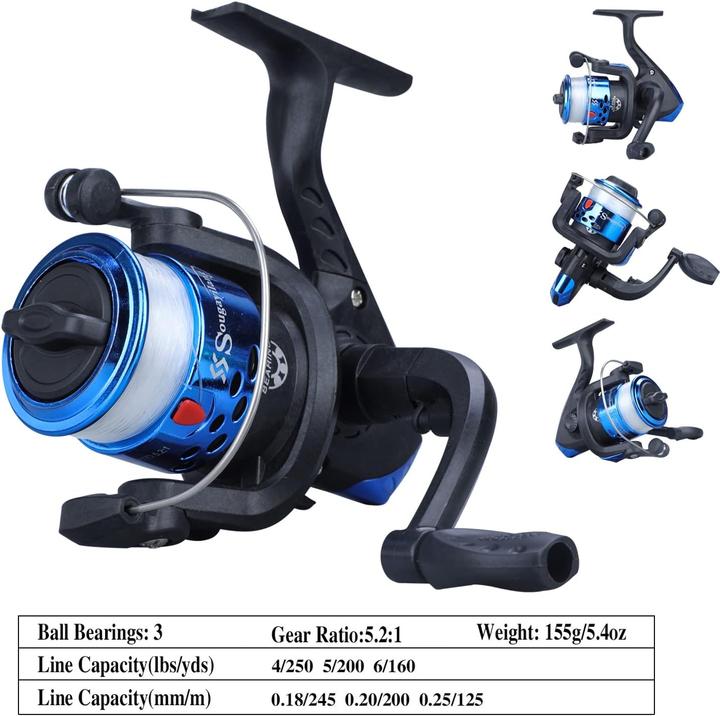 Image du produit Sougayilang Kinder-Teleskop-Angelrute mit Spinnrolle (Kit de pêche, Télescope, 150 cm)