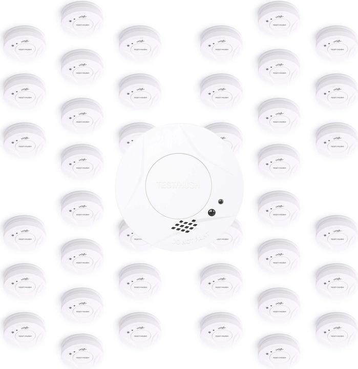 Produktbild Wiltec 40x Rauchmelder 3-V-Batterie Feuermelder HUSH-Funktion Brandschutzmelder