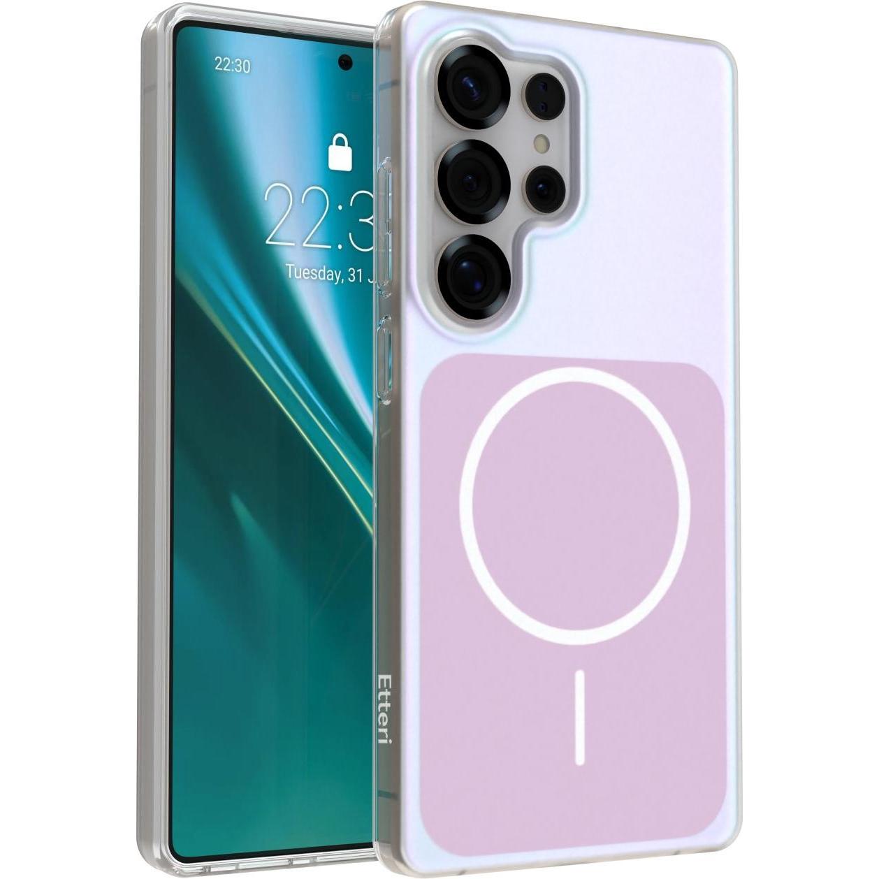 Etteri Hidden Pearl case for Samsung S25 Ultra pink (Samsung Galaxy S25 Ultra), Cover smartphone, Pink