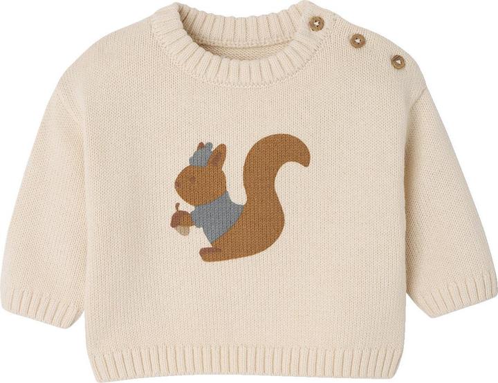 Image du produit Vertbaudet Baby Pullover aus Jacquard mit Eichhörnchen-Print (56)