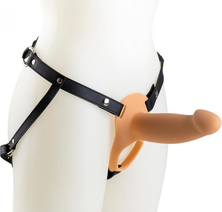 Actual product image Virgite Dildos with harness brand HOLLOW HARNESS C/VIBRATION H4 SIZE L