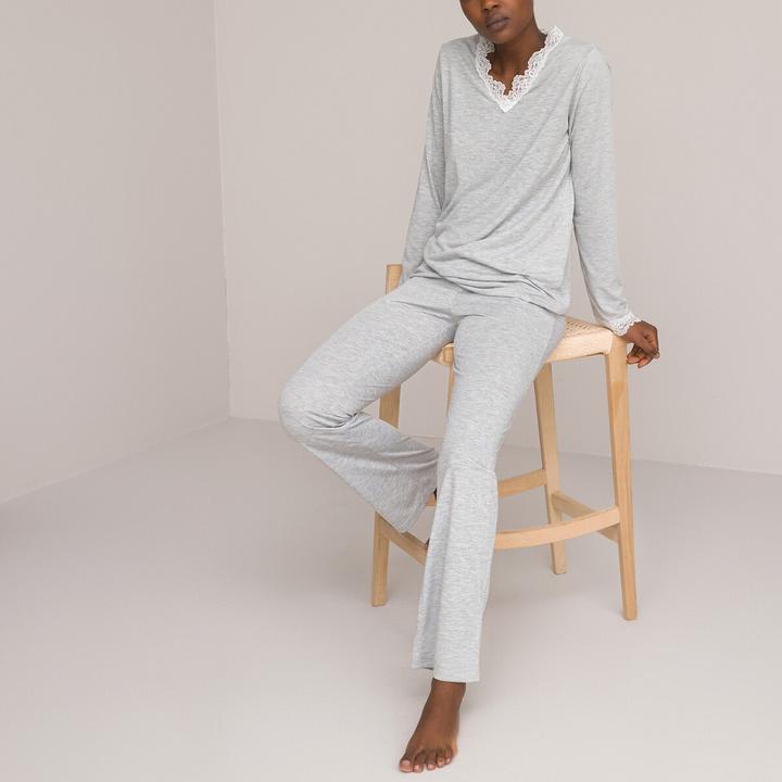 Produktbild La Redoute Collections Pyjama mit Spitze (40)