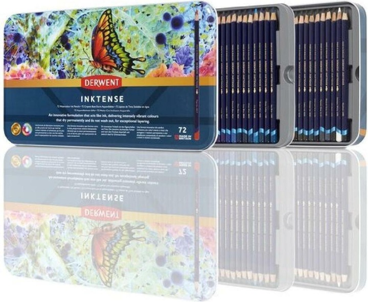 Actual product image Derwent Inktense permanent watercolour pencils (Multicoloured, 72 x)