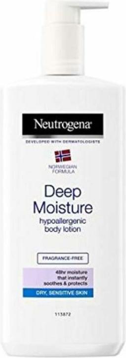 Actual product image Neutrogena Deep Moisture Hypoallergenic Body Lotion 400 ml (Body lotion, 400 ml)