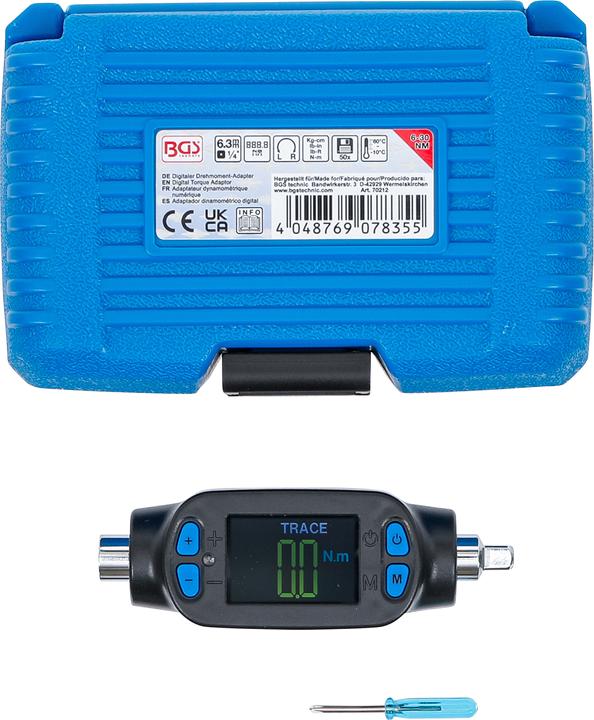 Actual product image BGS Digital Torque Adaptor 6.3 mm (1/4") 6 - 30 Nm (1/4", 6 - 30 Nm)
