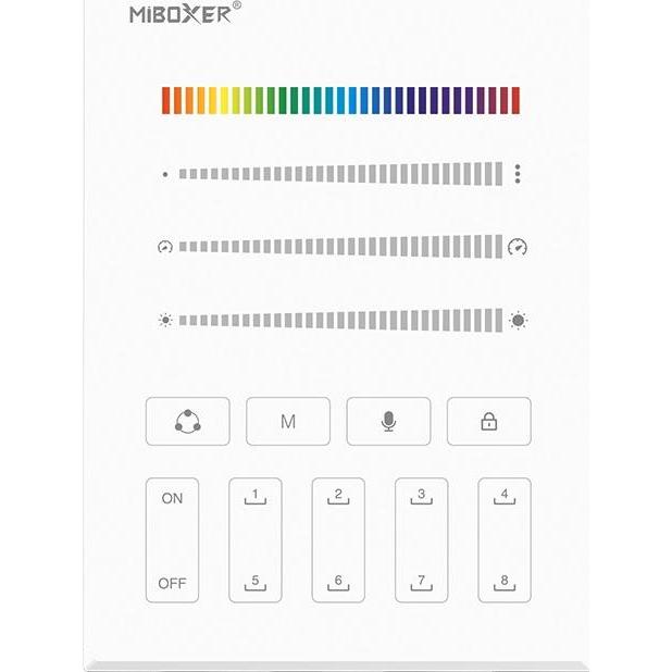 MiBoxer Synergy 21 Pixel LED SPI Smart Panel Fernbedienung RGB-WW (RGB/RGB-W/RGB-CCT) *Milight/* (Telecomando specifico per il dispositivo, Radio freq