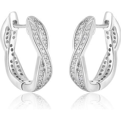 Beneto, Ohrringe, Round silver earrings AGU1201 (L)
