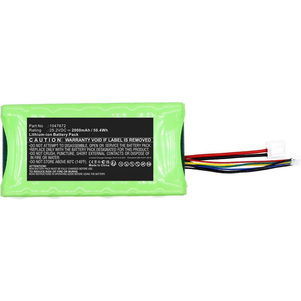 Thumbnail - CoreParts Battery 25.2V 2000mAh 50.4Wh, Staubsauger Zubehör, Grün