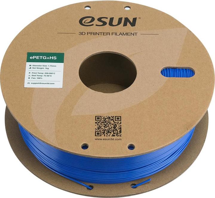 Actual product image eSUN EPETG+HS 1.75mm SOLID BLUE 1kg (PETG, 1.75 mm, 1000 g, Blue)