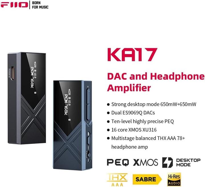 Immagine prodotto FiiO KA17 (USB-DAC, interruttore di guadagno)